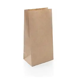 Крафт пакет бумажный коричневый 12х24х8 см (1000 штук в упаковке)