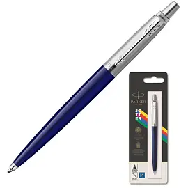 Ручка шариковая Parker Jotter Originals Navy Blue цвет чернил синий цвет корпуса серебристый/синий (артикул производителя 2123427)