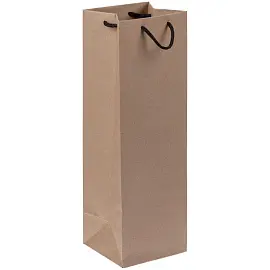 Пакет подарочный из крафт-бумаги под бутылку Vindemia (38х12х11.2 см)