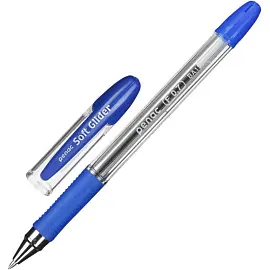 Ручка шариковая неавтоматическая Penac Soft Glider синяя (толщина линии 0.35 мм)