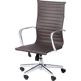 Кресло для руководителя Easy Chair 711 TPU коричневое (искусственная кожа, металл)