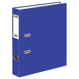 Папка-регистратор СТАММ, 50мм, бумвинил, с карманом на корешке, синяя