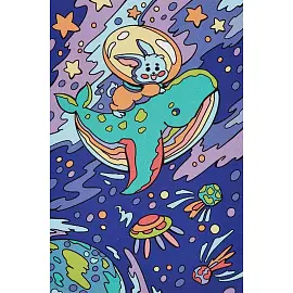 Картина по номерам Lori Волшебные истории Зайчик и кит