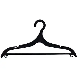 Вешалка-плечики для легкой одежды ПВ-03 черная (размер 46-48, 150 штук в упаковке)