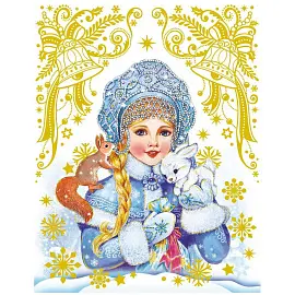 Наклейка новогодняя Советские открытки (30х38 см)