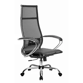 Кресло для руководителя Metta 7 черное (сетка, металл)
