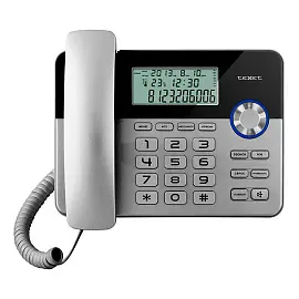 Телефон проводной TeXet ТХ-259 черный/серебристый