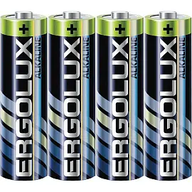 Батарейка AA пальчиковая Ergolux Alkaline (4 штуки в упаковке)