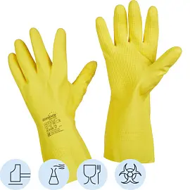 Перчатки КЩС латексные Manipula Specialist Форсаж L-F-14/CG-946 желтые (размер 8-8.5, M)