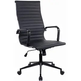 Кресло для руководителя Everprof Rio Black T черное (экокожа, металл)
