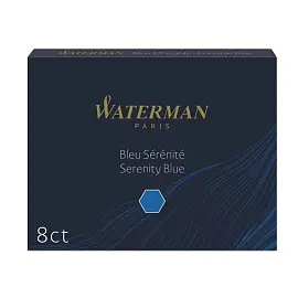Картриджи чернильные для перьевой ручки Waterman Cartridge Size Standard синий (8 штук в упаковке)