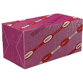 Салфетки бумажные Profi Pack 24x24 см бордовый 2-слойные 250 штук в упаковке