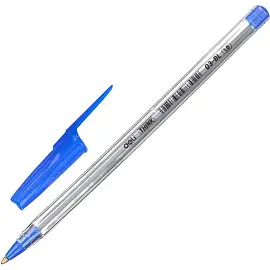 Ручка шариковая неавтоматическая Deli Think синяя (толщина линии 0.7 мм)