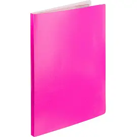 Папка файловая на 40 файлов Attache Neon А4 15 мм розовая (толщина обложки 0.5 мм)