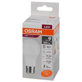 Лампа светодиодная Osram LED Value A груша 10Вт E27 6500K 800Лм 220В 4058075578913
