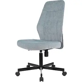 Кресло офисное Easy Chair 224 LPU серо-голубое (ткань, металл)