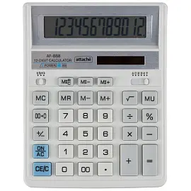 Калькулятор настольный Attache AF-888 12-разрядный белый/серый 204x158x38 мм