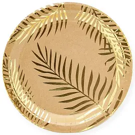 Набор тарелок Золотые листья 18 см (6 штук в упаковке)