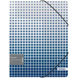 Папка на резинке Berlingo "Squares" А4, 600мкм, с рисунком