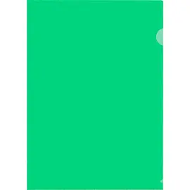 Папка-уголок Attache A4 пластиковая 120 мкм зеленая (20 штук в упаковке)