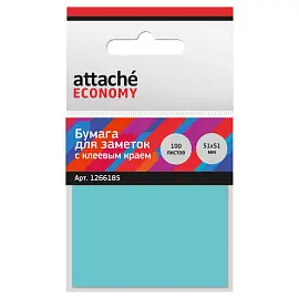 Стикеры Attache Economy 51x51 мм неоновый синий (1 блок на 100 листов)