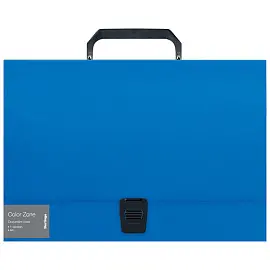 Папка-портфель 1 отделение Berlingo "Color Zone" А4, 330*230*35мм, 1000мкм, синяя