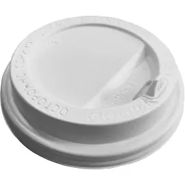 Крышка для стакана ПП с клапаном D=90мм, бел., 2000шт/кор