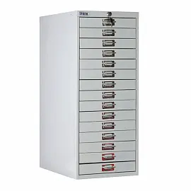 Шкаф металлический для документов ПРАКТИК "MDC-A3/910/15", 15 ящиков, 910х347х546 мм, собранный