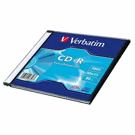 Диск CD-R Verbatim 700 МБ 52x slim box 43347