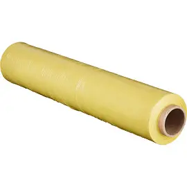 Стрейч-пленка для ручной упаковки желтая вторичное сырье вес 2 кг 23 мкм x 190 м x 500 мм
