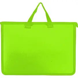 Папка-портфель пластиковая Attache Neon А4+ салатовая (340x40х245 мм, 1 отделение)