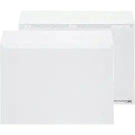 Конверт Комус C4 90 г/кв.м белый стрип с внутренней запечаткой (250 штук в упаковке)