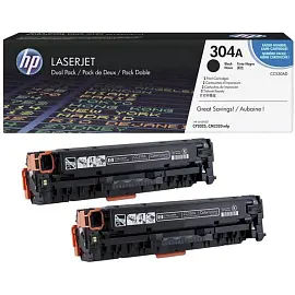 Картридж лазерный HP 304A CC530AD черный оригинальный (двойная упаковка)