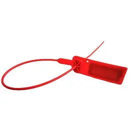 Пломба пластиковая номерная 270 мм красная (1000 штук в упаковке)