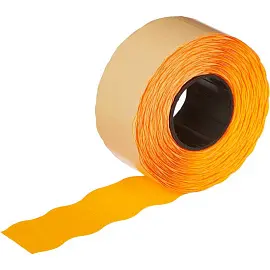 Этикет-лента волна оранжевая 26х16 мм стандарт (10 рулонов по 1000 этикеток)