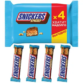 Шоколадные батончики Snickers Криспер (4 штуки по 40 г)