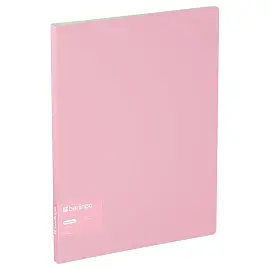 Папка с 20 вкладышами Berlingo "Haze", 14мм, 600мкм, с внутр. карманом, розовая, софт-тач