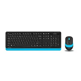 Набор клавиатура+мышь A4Tech Fstyler FG1010 кл:черн/син м:черн/син USB WLS