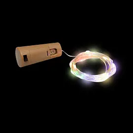 Гирлянда светодиодная Neon-Night Роса с пробкой линия 20 светодиодов разноцветный свет (2 м)