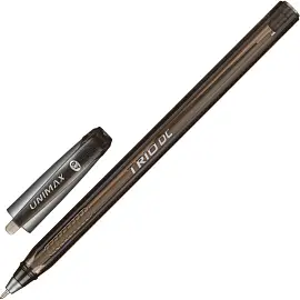 Ручка шариковая неавтоматическая Unomax (Unimax) Trio DC tinted черная (толщина линии 0.5 мм)