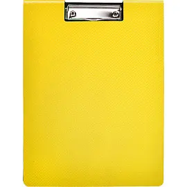 Папка-планшет с зажимом и крышкой Attache Selection А4 пластиковая желтая