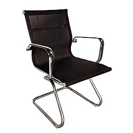 Конференц-кресло Easy Chair 711 черное (сетка, металл хромированный)