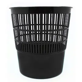 Корзина для мусора 10 л пластик черная (26х27 см)