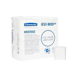 Бумага туалетная листовая KIMBERLY-CLARK Kleenex Hostess 2-слойная 32 пачки по 250 листов (артикул производителя 8035)