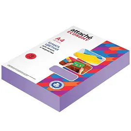 Бумага цветная для печати Attache Economy фиолетовый пастель (А4, 70 г/кв.м, 500 листов)