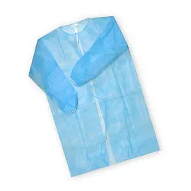Халат одноразовый хирургический Снаблайн нестерильный рукав-резинка 110 см размер XXL (10 штук в упаковке)