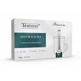 Чай Teatone черный с мятой 100 стиков