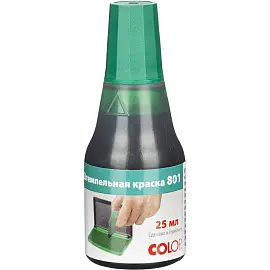 Краска штемпельная Colop 801 зеленая на водно-глицериновой основе 25 г