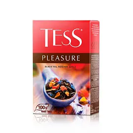 Чай Tess Pleasure черный с шиповником, яблоком и цветочными лепестками 100 г