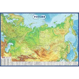 Настенная карта России физическая (полезные ископаемые) 1:5 500 000